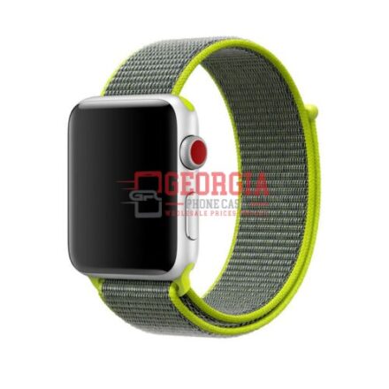 D14-Yellow Band for Apple Watch Size 38mm/40mm/41mm Series 1 to 9 / SE soft nylo…
