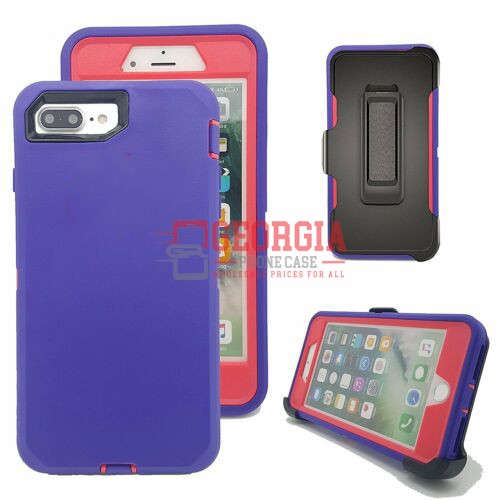 D6- Plain Purple Apple iPhone SE 2020/8/7/6S 4.7 Inch Heavy Duty Full Protection…
