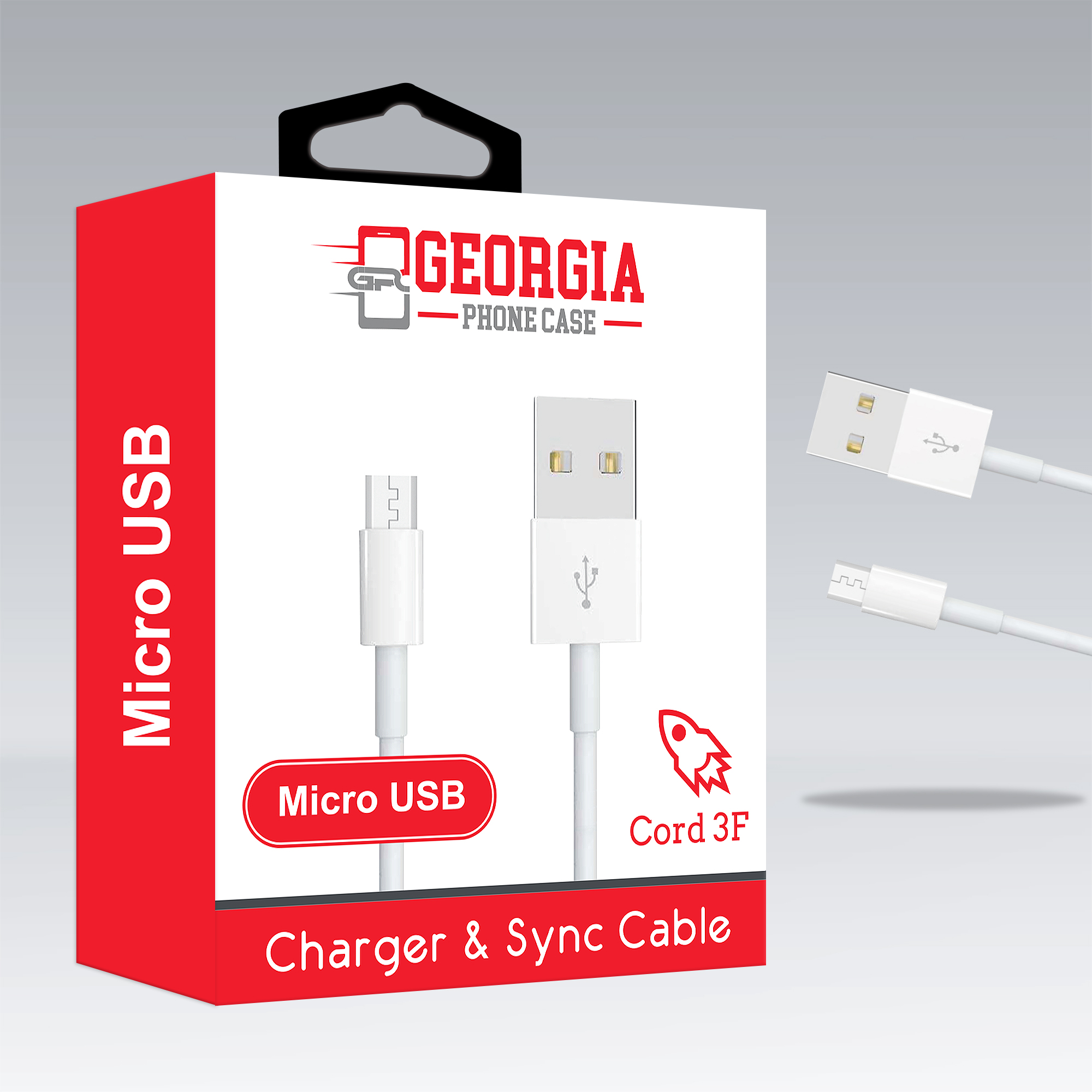 D223- 3FT Micro USB Premium Data Sync Charger Charging Cable Cord for Android Samsung LG – Georgia Phone Case