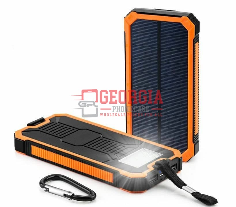 D2-Orange 8000mAh 2 Dual USB Portable Solar Battery Charger Solar Power Bank For Phone – Georgia Phone Case