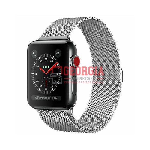 D35-Silver Apple Watch Size 42mm/44mm/45mm/49mm Series 1 to 8 Metal Band Adjustable Closure Wrist Strap Fits All – Georgia Phone Case