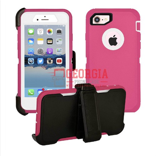 D5-Plain Pink White Apple iPhone 6 plus 6s plus 7 plus 8 plus 5.5inch Heavy Duty…