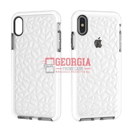 D52-3D Diamond Pattern Water Wave Case For iPhone X XS 5.8inch Shockproof Soft TPU Crystal Clear Ultra-thin Shining Back Cover – Georgia Phone Case