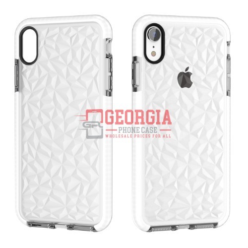 D52-3D Diamond Pattern Water Wave Case For iPhone XR 6.1inch Shockproof Soft TPU Crystal Clear Ultra-thin Shining Back Cover – Georgia Phone Case