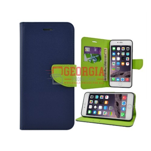 D80-Blue 4.7inch iPhone SE 2022/2020 6 6s 7 8 Dual Color Ultra Magnetic Detachable Wallet Flip Leather Case With Card Slot – Georgia Phone Case