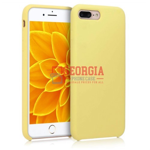 D88-Yellow 5.5inch iPhone 6 Plus 7 Plus 8 Plus Liquid Silicone Case Slim Soft Gel Rubber Back Cover – Georgia Phone Case
