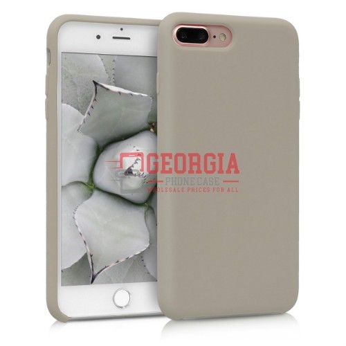 D89-Grey 5.5inch iPhone 6 Plus 7 Plus 8 Plus Liquid Silicone Case Slim Soft Gel Rubber Back Cover – Georgia Phone Case