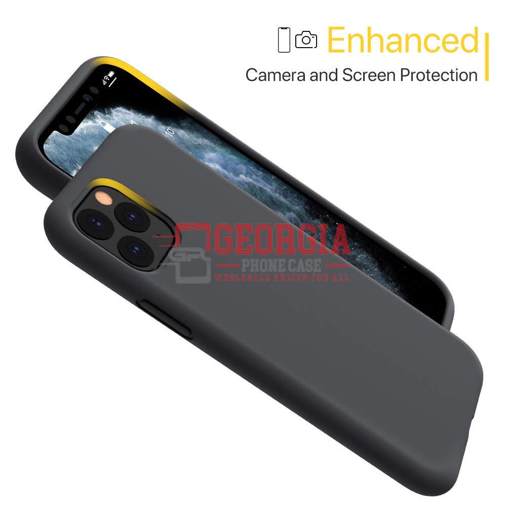 D86-Black  iPhone 15 6.1 inch Liquid Silicone Case Slim Soft Gel Rubber Back Cov…