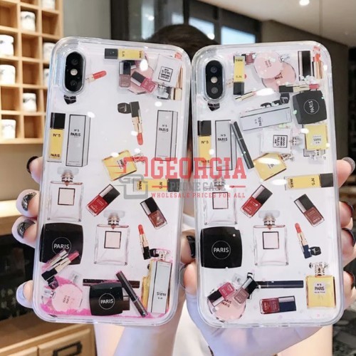 D60 For 6 5inch Iphone Xs Max Glitter Cosmetic Quicksand Shockproof Case Hard Lipstick Perfume Bottle Dynamic Liquid Capa Back Cover Georgia Phone Case Georgia Phone Case