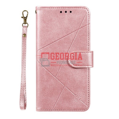 D77-Pink 6.5inch iPhone XS Max Embossed Rhombic Flip PU Leather Case With Card Slot Wallet Magnetic Stand Top Grade – Georgia Phone Case