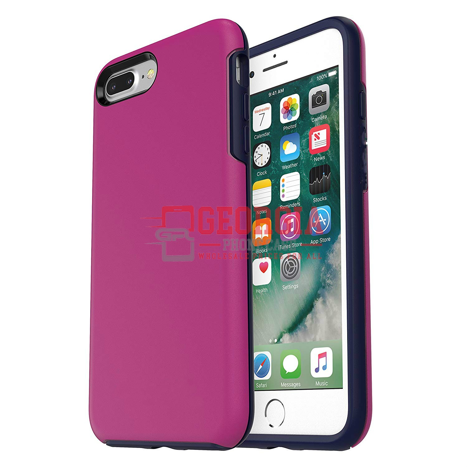 D9-Pink 5.5inch iPhone 6 Plus 6s Plus 7 Plus 8 Plus Thin Thin Light Weight Hybrid Robot Hard Plastic Case Shockproof Heavy Duty Cellphone Back Cover – Georgia Phone Case