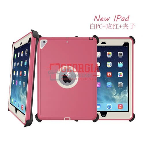 D5-Plain Pink 9.7inch iPad Pro 9.7inch 2016 A1673, A1674, A1675 Hybrid Robot Tablet Hard Case Heavy Duty Back Cover – Georgia Phone Case