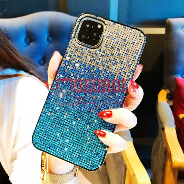 D112-Blue iPhone 12 Mini 5.4inch Premium Luxury Gradient Rhinestone Fully  Diamond Scratchproof Cratchproof Shinny TPU Back Cover Case - Georgia Phone