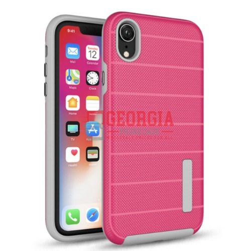 D127- Pink iPhone XR 6.1inch 2 in 1 Shockproof Hybrid PC TPU Armor Case Anti-Scratch 360 Degree Full Protective Smart Phone Cover – Georgia Phone Case