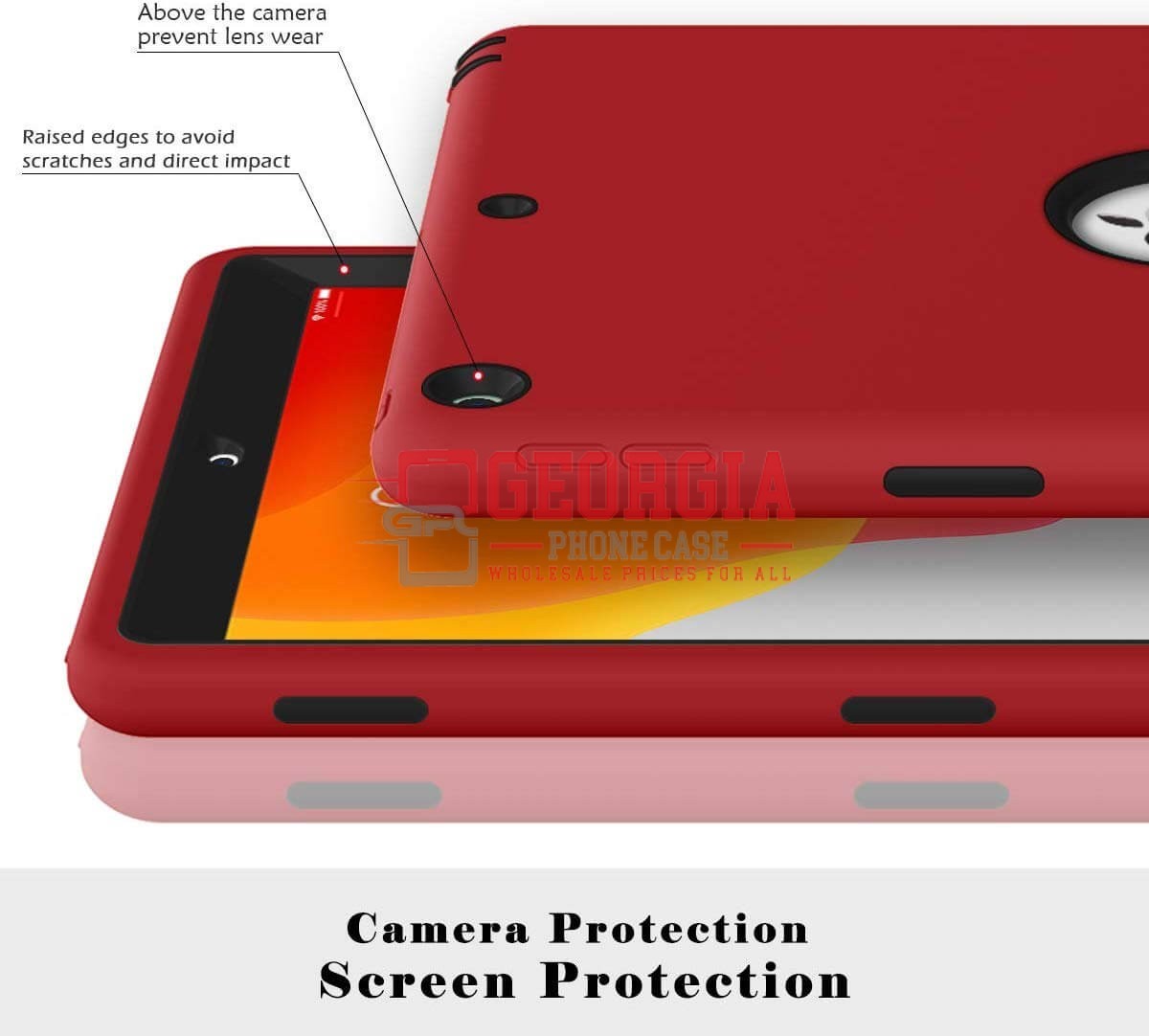 D4-Plain Red 10.5inch iPad Air 3 2019 /iPad Pro 10.5 2017 Hybrid Robot Tablet Ha…