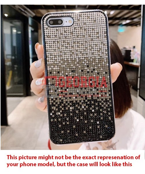 D38-Luxury Pink Diamond 5.4inch iPhone 12 Mini Bling 2 in 1 Shockproof TPU  Case Glitter Hard Back Cover - Georgia Phone Case