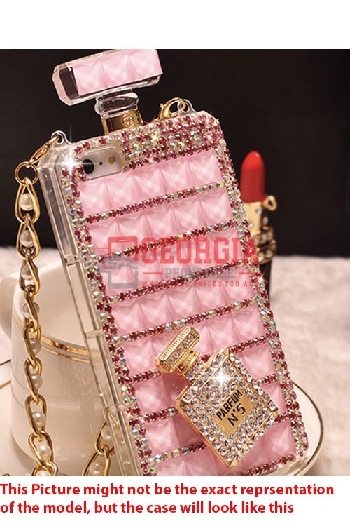 D139 Pink Perfume Bottle For 6 1inch Iphone 11 Bling Sparkle Diamond Cellphone Cover Case Georgia Phone Case Georgia Phone Case