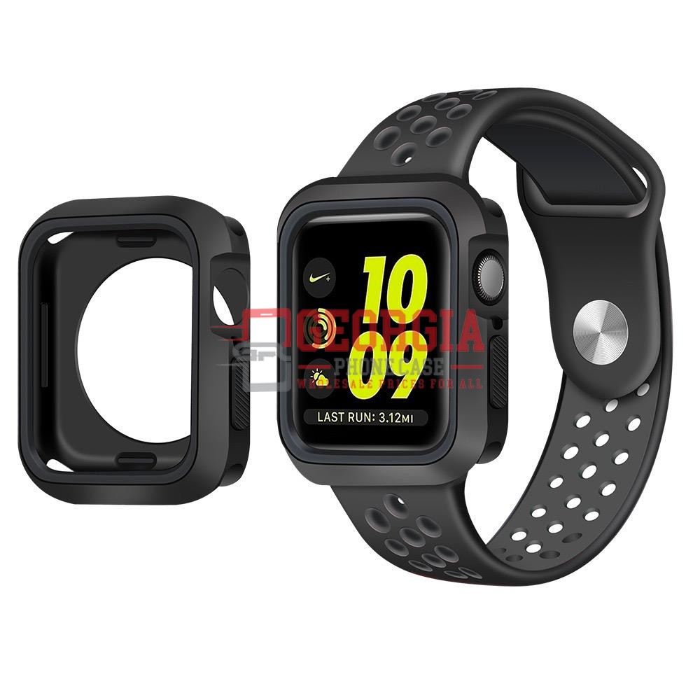 D182- Black Case For Apple Watch Series 9 45 mm Plastic TPU Fits – Georgia Phone Case