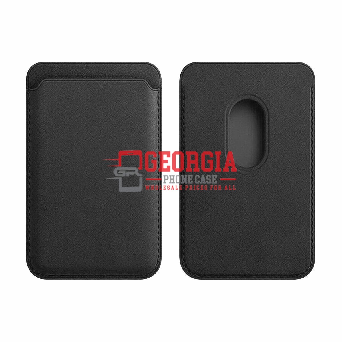 D682 – Black iPhone 13 13 Mini 13 Pro 13 Pro Max Premium Quality Magnetic Leather Magnet iPhone Card Holder Wallet Retail Packaged – Georgia Phone Case