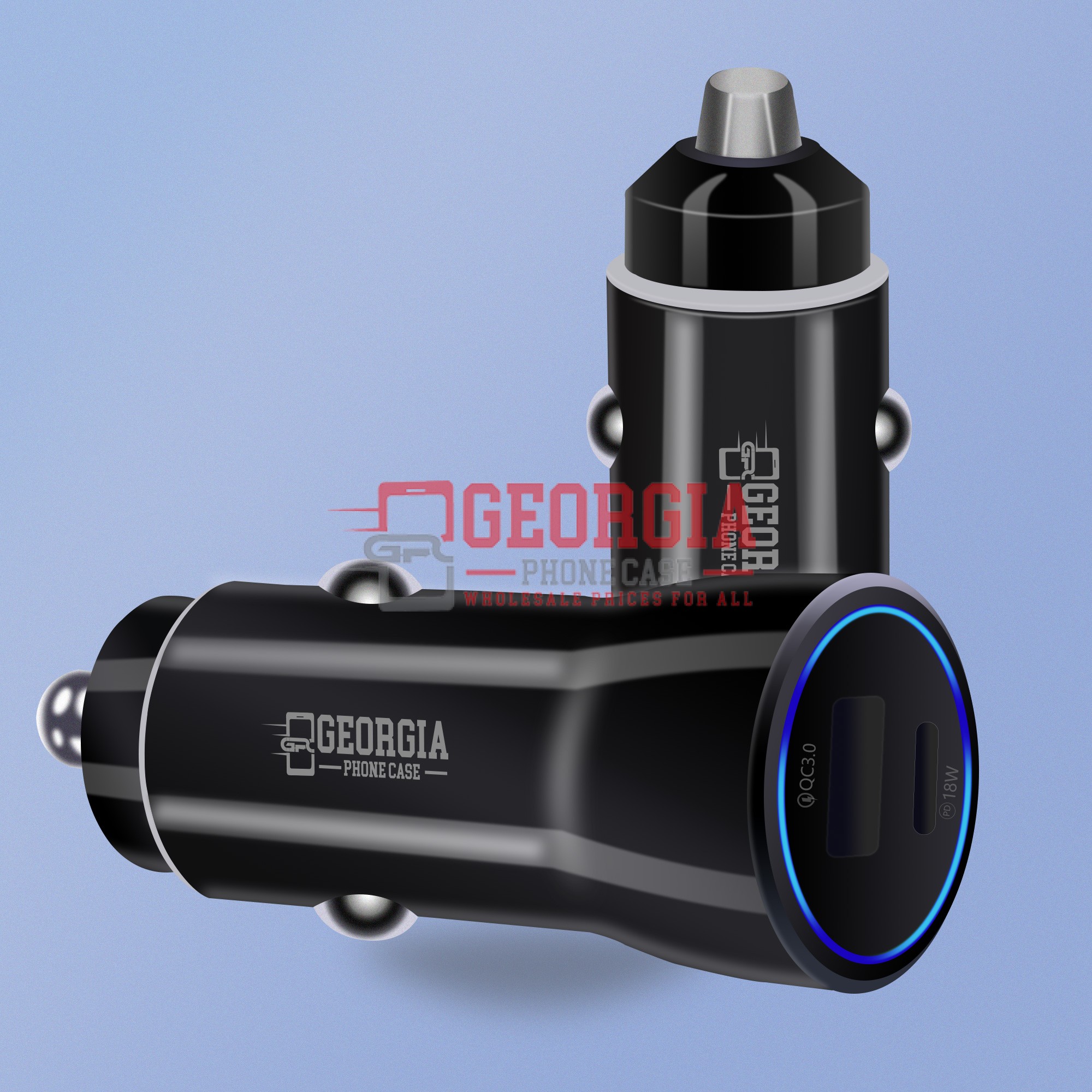 D322-18W PD Type C QC 3.0 Super Fast Car Charger Adapter USB Charging For iPhone…