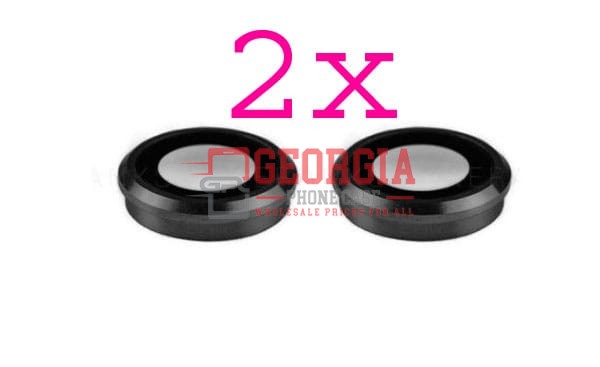 D15173- 2x iPhone 6 6S Black Rear Camera Glass Lens Cover (High Quality – Substitute Part)