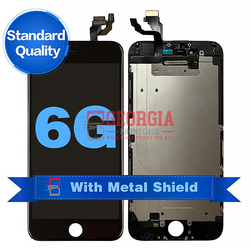 D1001 – Black iPhone 6 LCD Digitizer Screen with Metal Plate {Standard Quality}{4.7 inches} – GPC AM