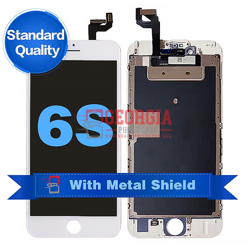 D1014 – White iPhone 6S LCD Digitizer Screen with Metal Plate {Standard Qualit…