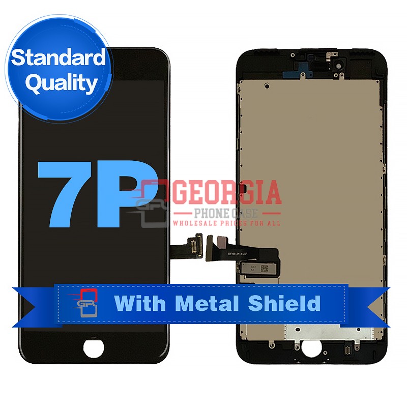 D1031 – Black iPhone 7 Plus LCD Digitizer Screen with Metal Plate {Standard Quality}{5.5 inches} – GPC AM