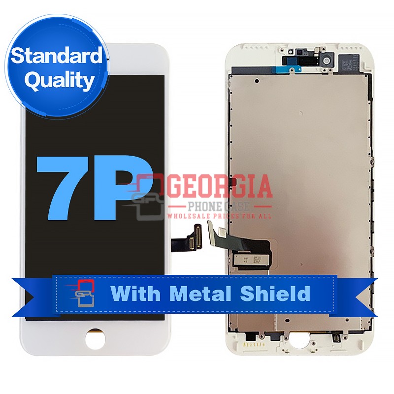 D1032 – White iPhone 7 Plus LCD Digitizer Screen with Metal Plate {Standard Quality}{5.5 inches} – GPC AM