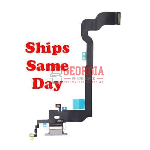 D15148- iPhone X/10 GRAY Charging Port Flex USB Mic Dock Cable (High Quality – Substitute Part)