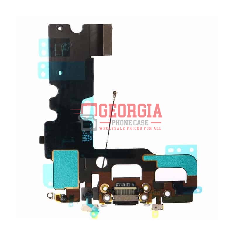 D1199 – Black iPhone 7 Charging Dock Port Flex Cable with Microphones Antenna Premium Quality – Georgia Phone Case