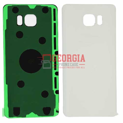 WHITE Samsung Galaxy Note 5 Glass Battery Back Door Cover N920 Adhesives Pre Installed (High Quality - Substitute Part)