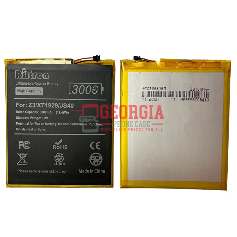 D5025 – Moto Z3/ Z3 Play XT1929 3.8V 3000mAh Internal RHTRON battery Premium Quality- Georgia Phone Case