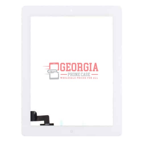 D1458 – White Touch Screen digitizer Assembly with Home Button for iPad 2 (A1395 / A1396 / A1397) (Premium Quality) – Georgia Phone Case