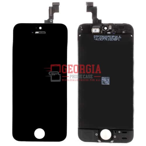 D1323 – LCD Screen Display with Touch Digitizer Assembly and Frame for iPhone 5S/ iPhone SE – Black (High Quality – Substitute Part)