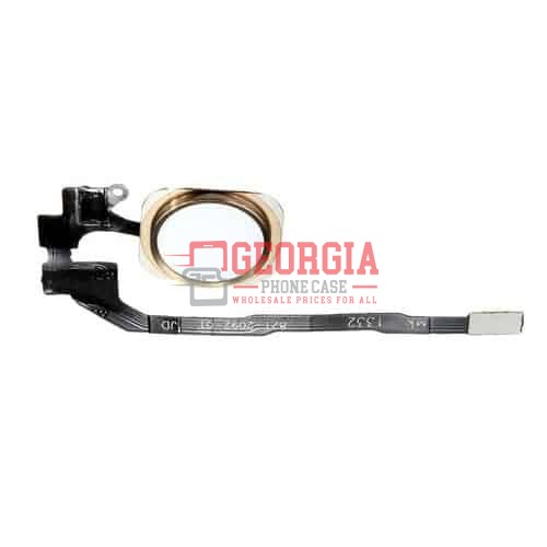 D15152-Home Button with Flex Cable Ribbon, Home Button Connector for Iphone 5S/SE- Gold (High Quality – Substitute Part)