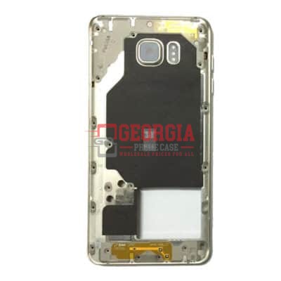 D2586 – Rear Housing Assembly with Small Parts for Samsung Galaxy Note 5 White (High Quality – Substitute Part)