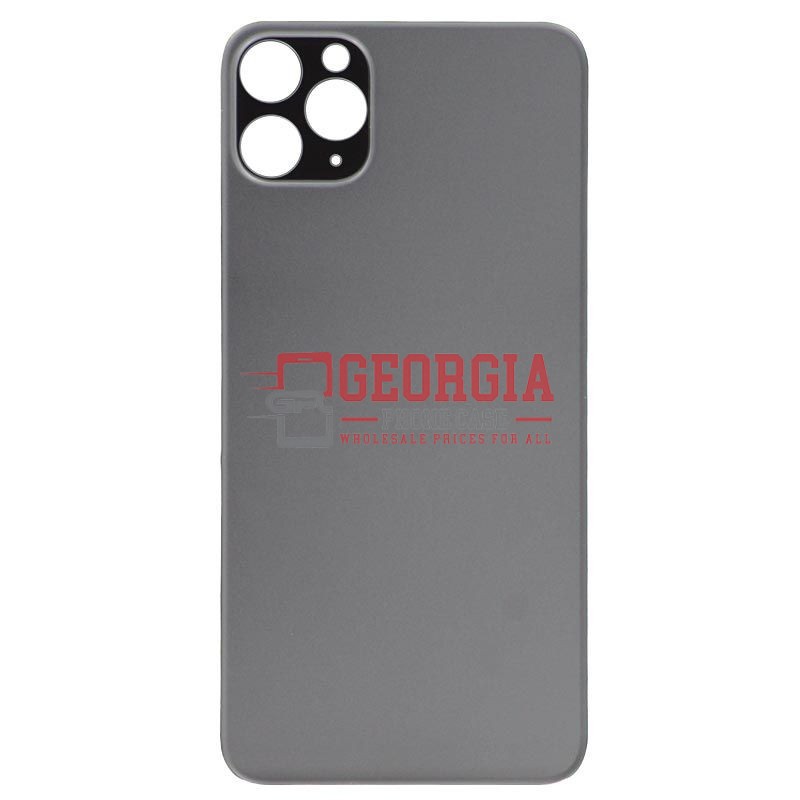 D1064 – Black iPhone 11 Pro Max{6.5 inches} {Big Hole} Back Glass Cover Premium Quality – Georgia Phone Case