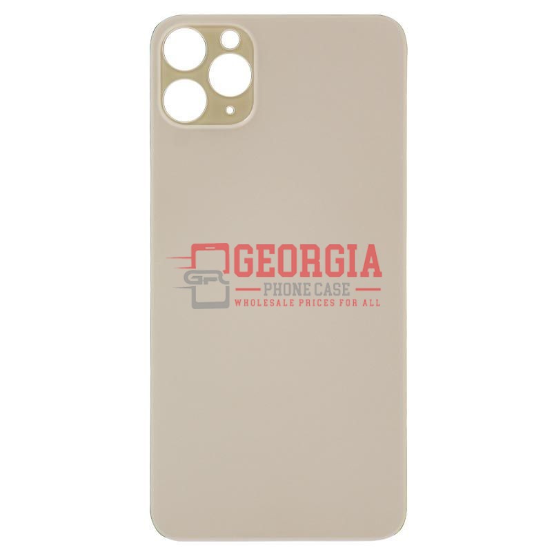 D1063 – Gold iPhone 11 Pro Max{6.5 inches} {Big Hole} Back Glass Cover Premium Quality – Georgia Phone Case