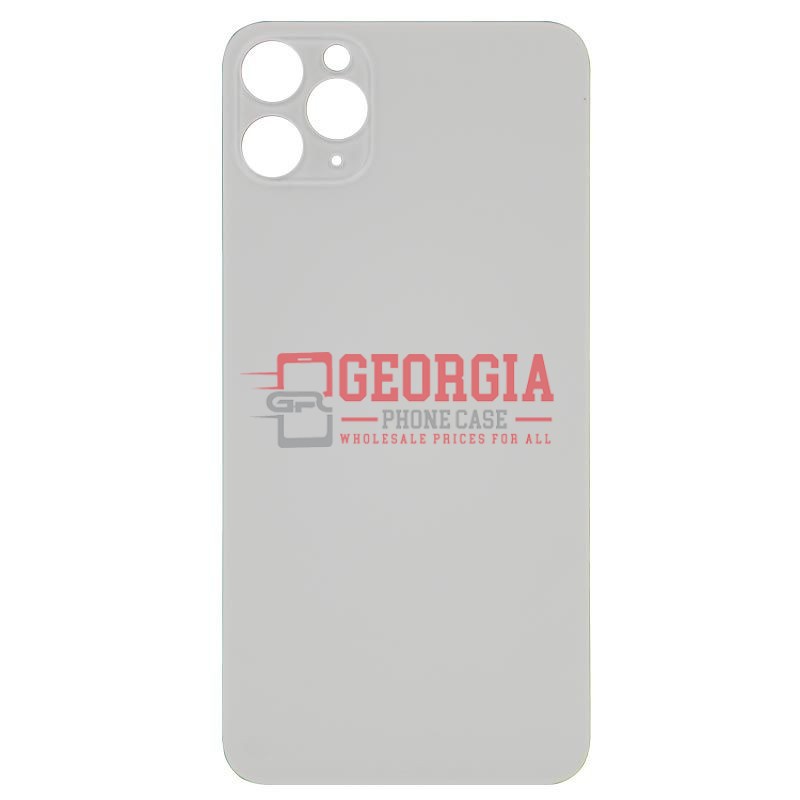 D1359 – White iPhone 11 Pro Max{6.5 inches} (Big Hole} Back Glass Cover Premium Quality – Georgia Phone Case