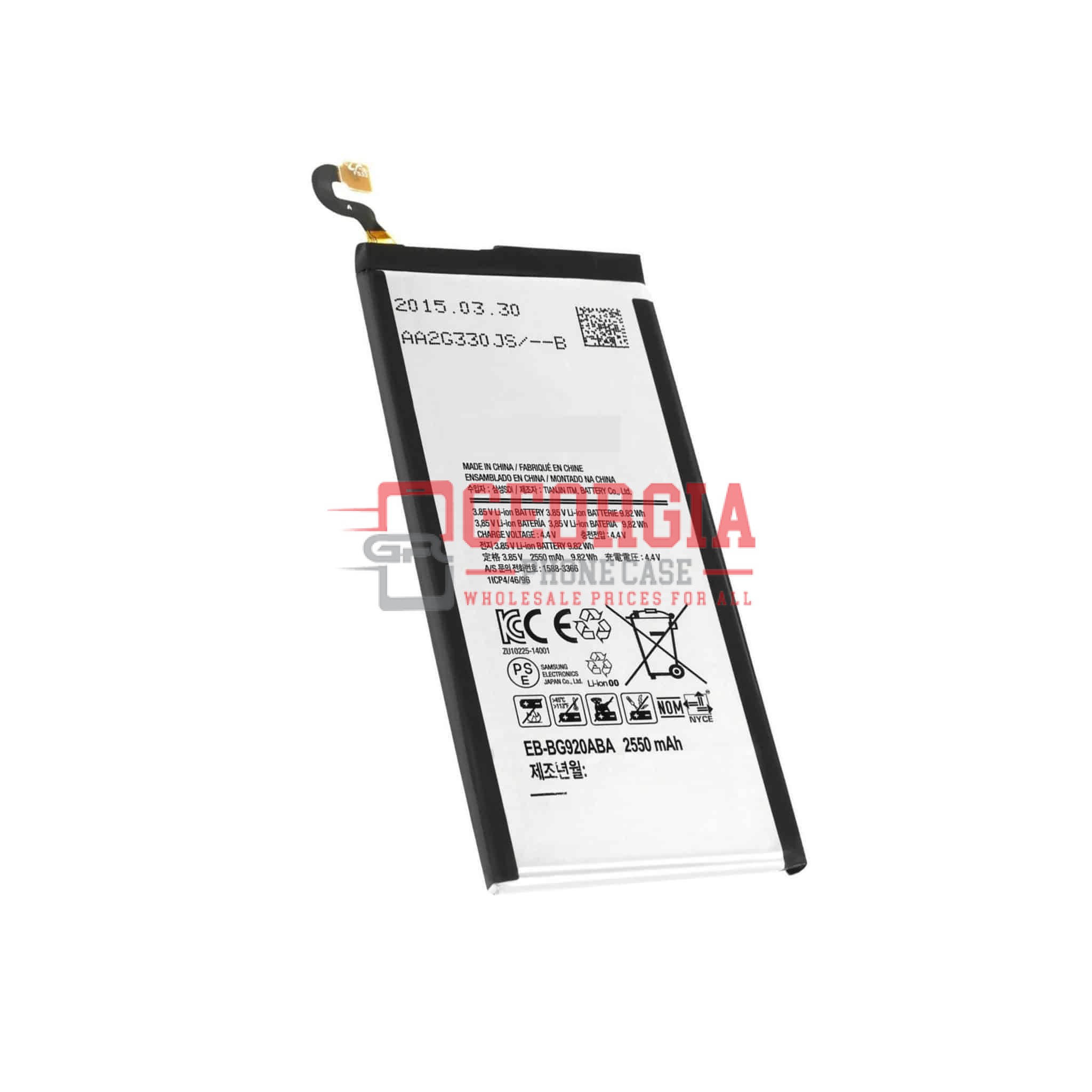 D2341 – GALAXY S6 EB-BG920ABE G920/ G920F/G920A/ G920V/ G920P/ G920T/ 2550mAH Premium RHTRON Internal battery Premium Quality- Georgia Phone Case