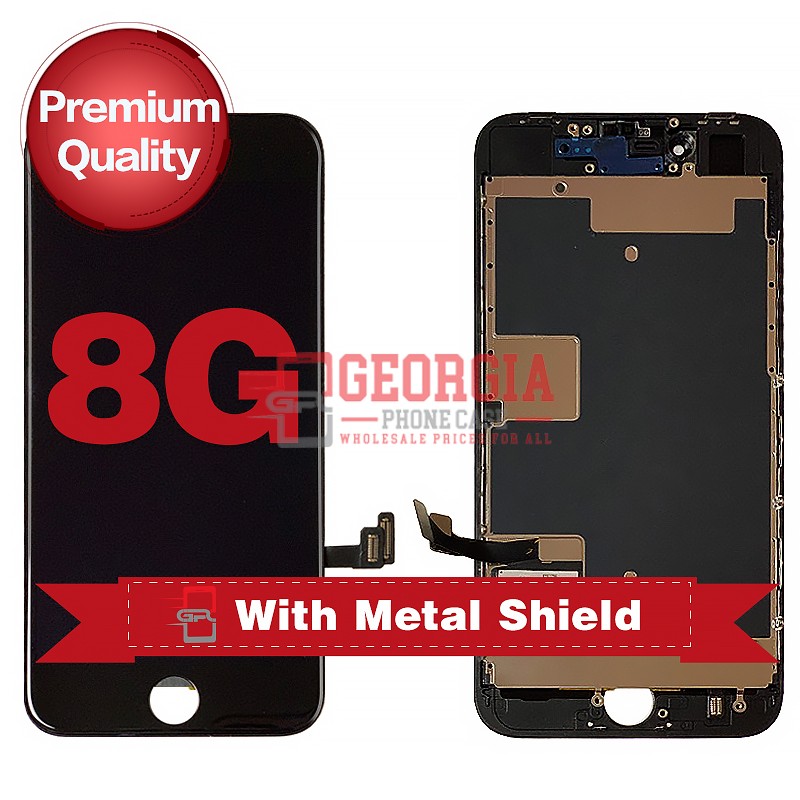 D1039 – Black iPhone 8/SE 2020/SE 2022 LCD Digitizer Screen with Metal Plate {Premium Quality}{4.7 inches} – GPC PM