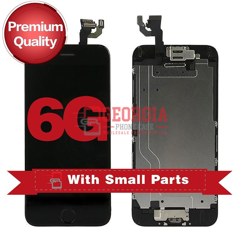 D1005 – Black iPhone 6 LCD Digitizer Screen with Small Parts {Premium Quality}{4.7 inches} – GPC PM