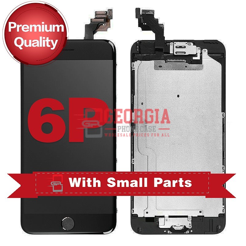 D1011 – Black iPhone 6 Plus LCD Digitizer Screen with Small Parts {Premium Quality}{5.5 inches} – GPC PM