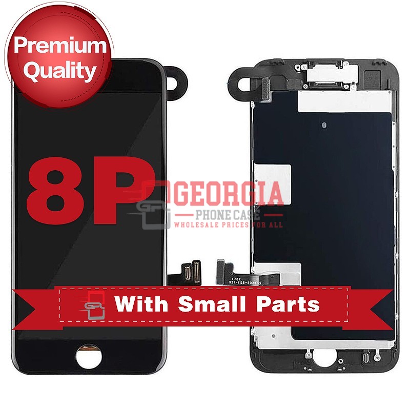 D1047 – Black iPhone 8 Plus LCD Digitizer Screen with Small Parts {Premium Quality}{5.5 inches} – GPC PM