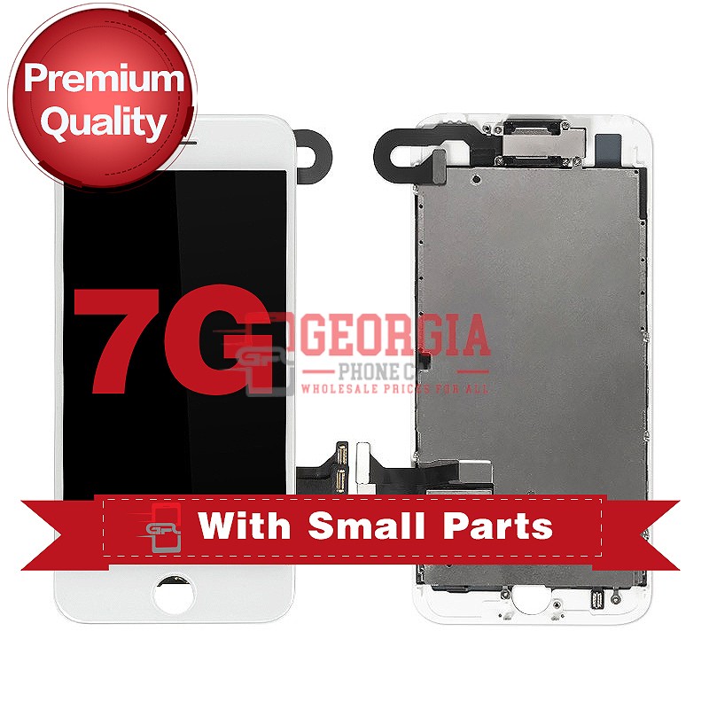 D1030 – White iPhone 7 LCD Digitizer Screen with Small Parts {Premium Quality}{4.7 inches} – GPC PM