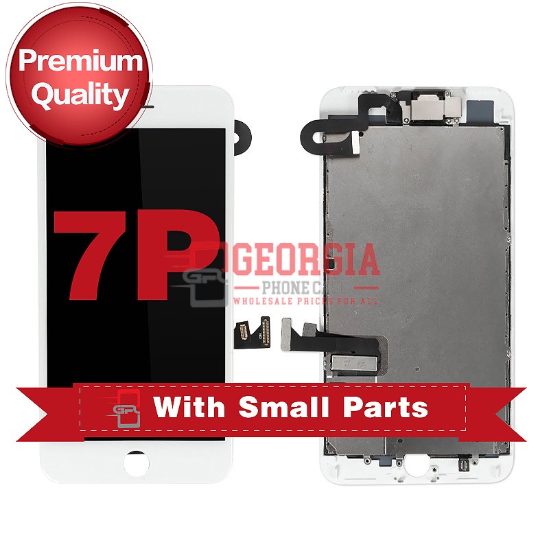 D1036 – White iPhone 7 Plus LCD Digitizer Screen with Small Parts {Premium Quality}{5.5 inches} – GPC PM