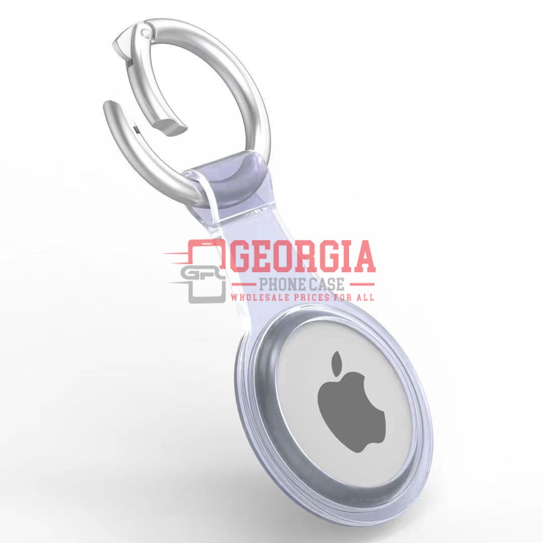 D5008 – Plain Clear Plastic Case Protection Key Chain Holding Case for Apple AirTag {Retail Packaging} – Georgia Phone Case