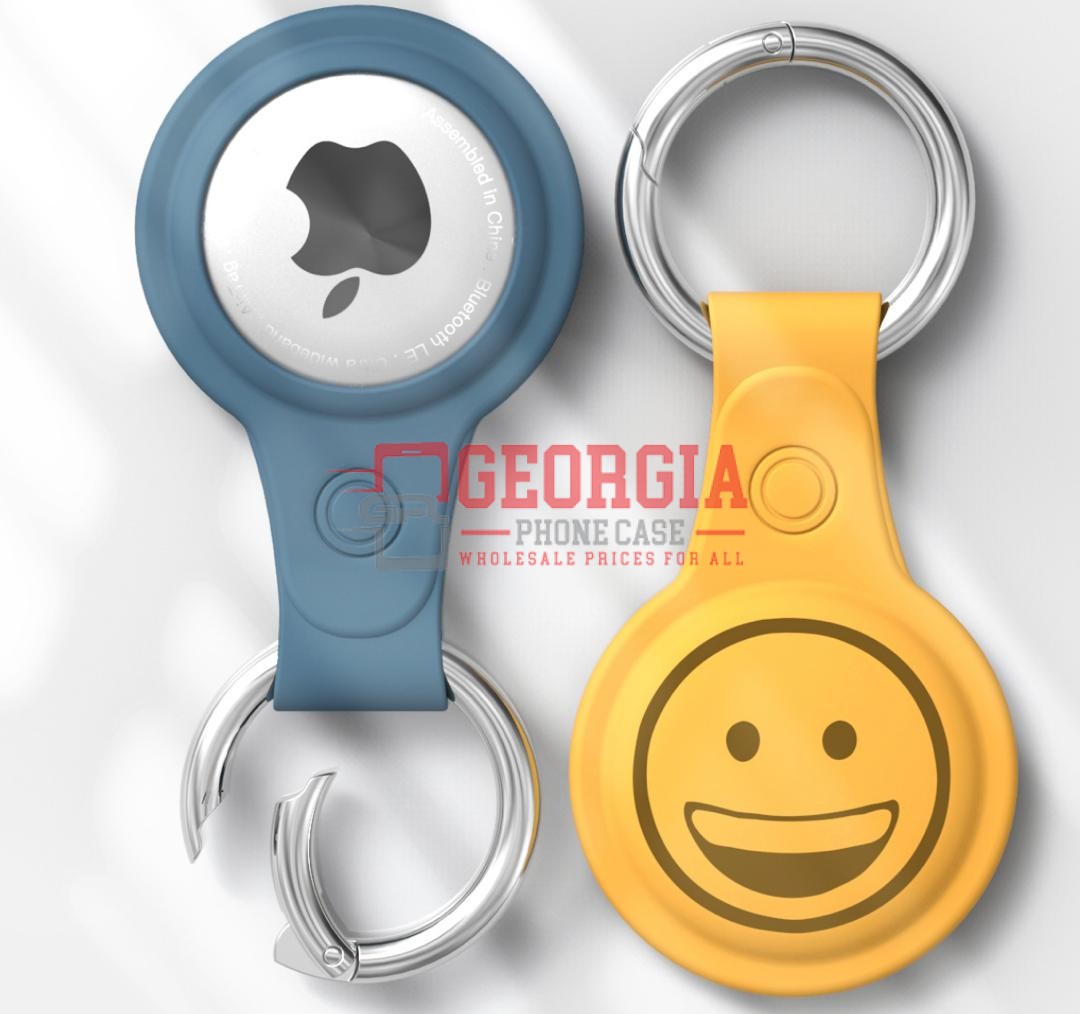 D5011 – Yellow Silicone Case Protection Key Chain Holding Case for Apple AirTag {Retail Packaging} – Georgia Phone Case