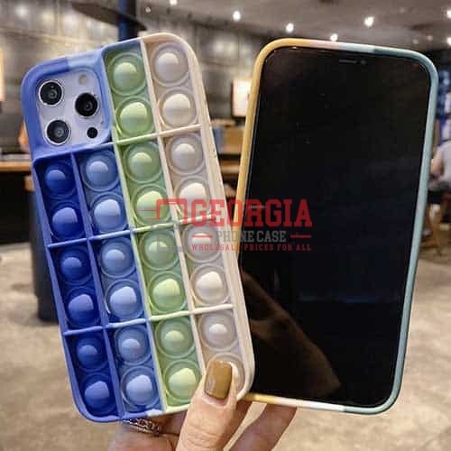 D3984 – iPhone XR Blue Green White New Reliver Stress Pop Toys Push It Bub…